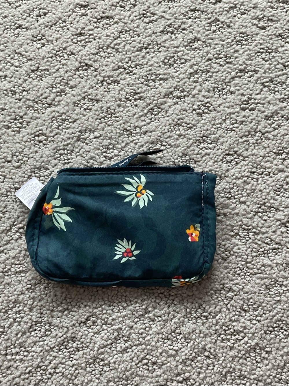 Vera Bradley Dark Blue Floral ID Card Case with Key Ring 0543 - Picture 5 of 9